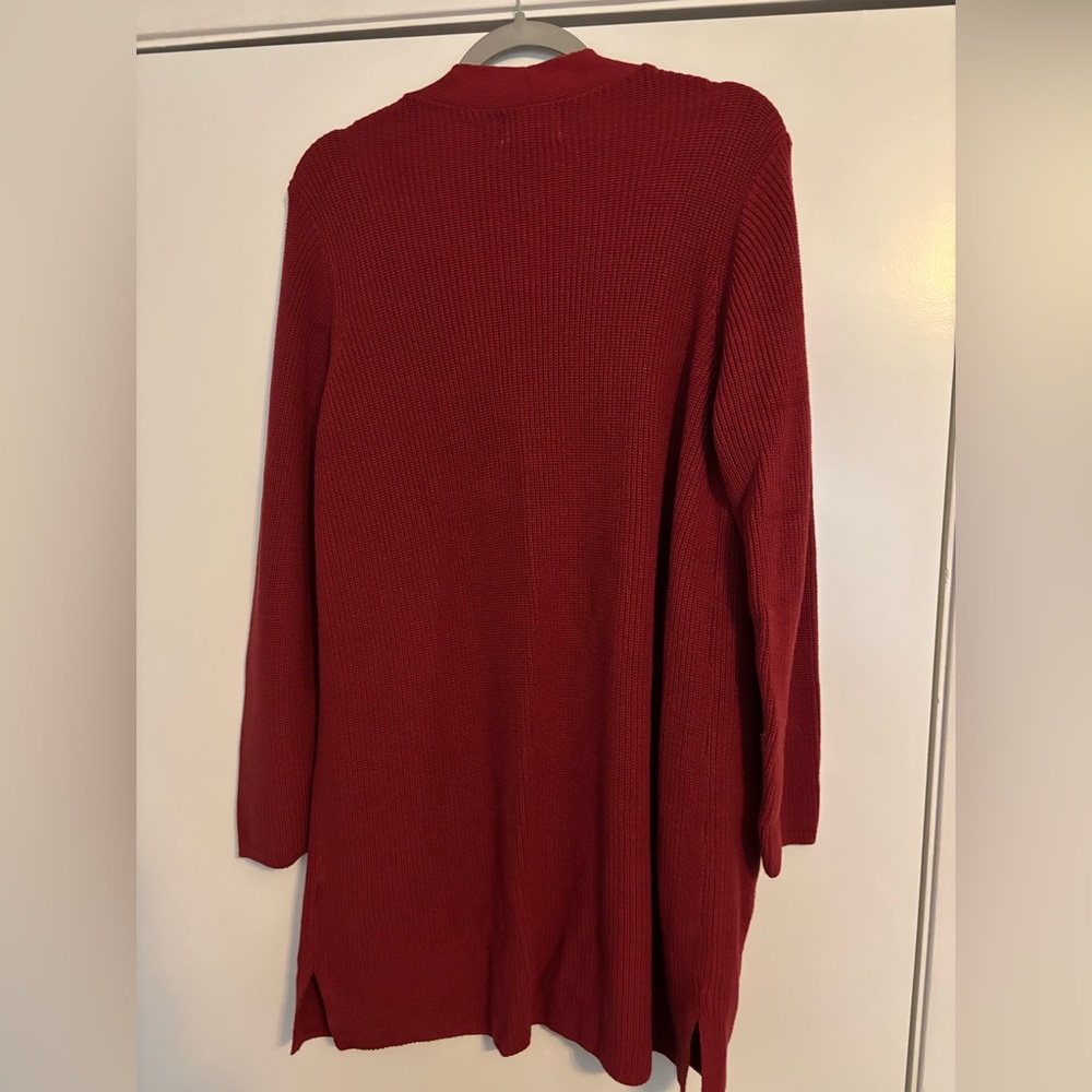 Old Navy Rich Red Open Front Cardigan - Picture 4 of 5